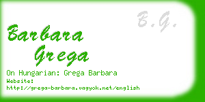 barbara grega business card